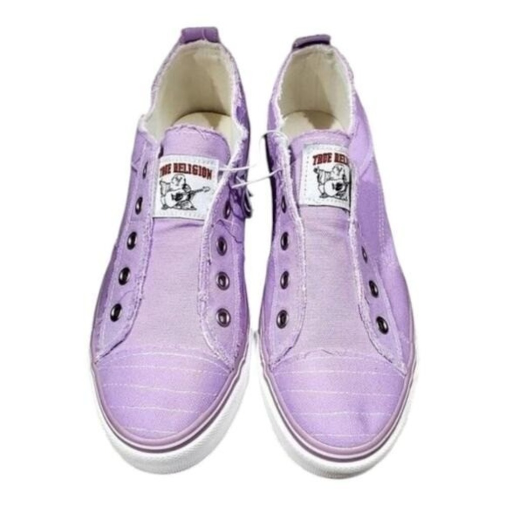 True Religion‎ Korey Purple Canvas Slip On Sneakers Shoes Women's Size 7 New - Picture 6 of 7